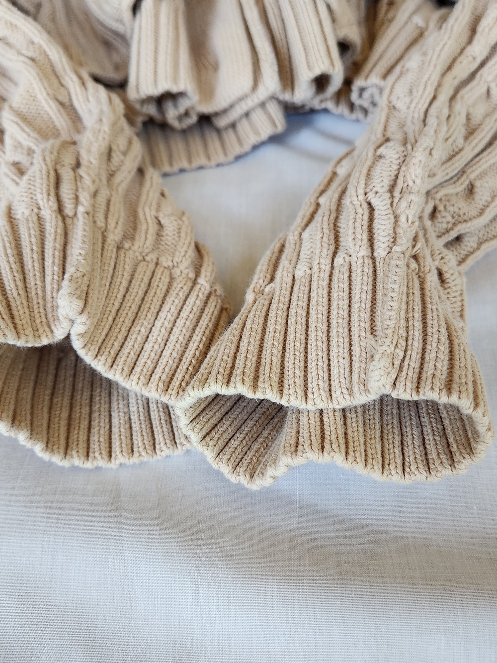 Lauren Ralph Lauren Cream Cable-Knit Shawl Collar Cardigan - Picture 9 of 13